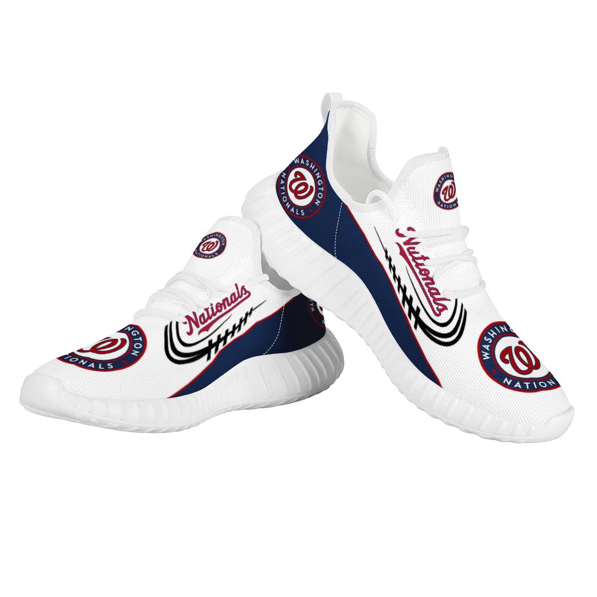 Men's Washington Nationals Mesh Knit Sneakers/Shoes 004